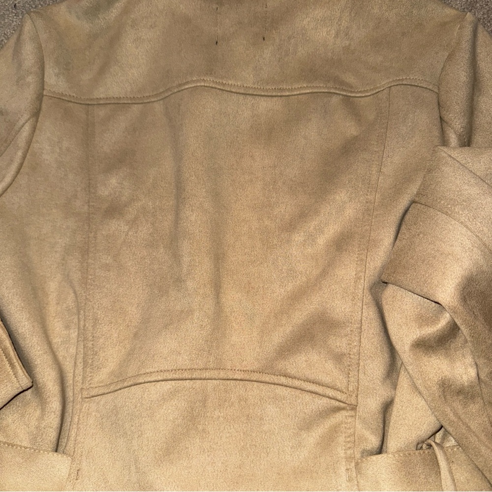 NWT brushed cotton suede cropped jacket by love joy sz small